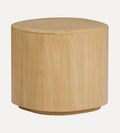 Blair Side Table – Natural Oak Side Table with Bold Island-Like Shape, Recessed Base for Floating Effect, Beveled Wood Top, Playful Modern Accent, 20.5"W x 20.5"D x 18.88"H