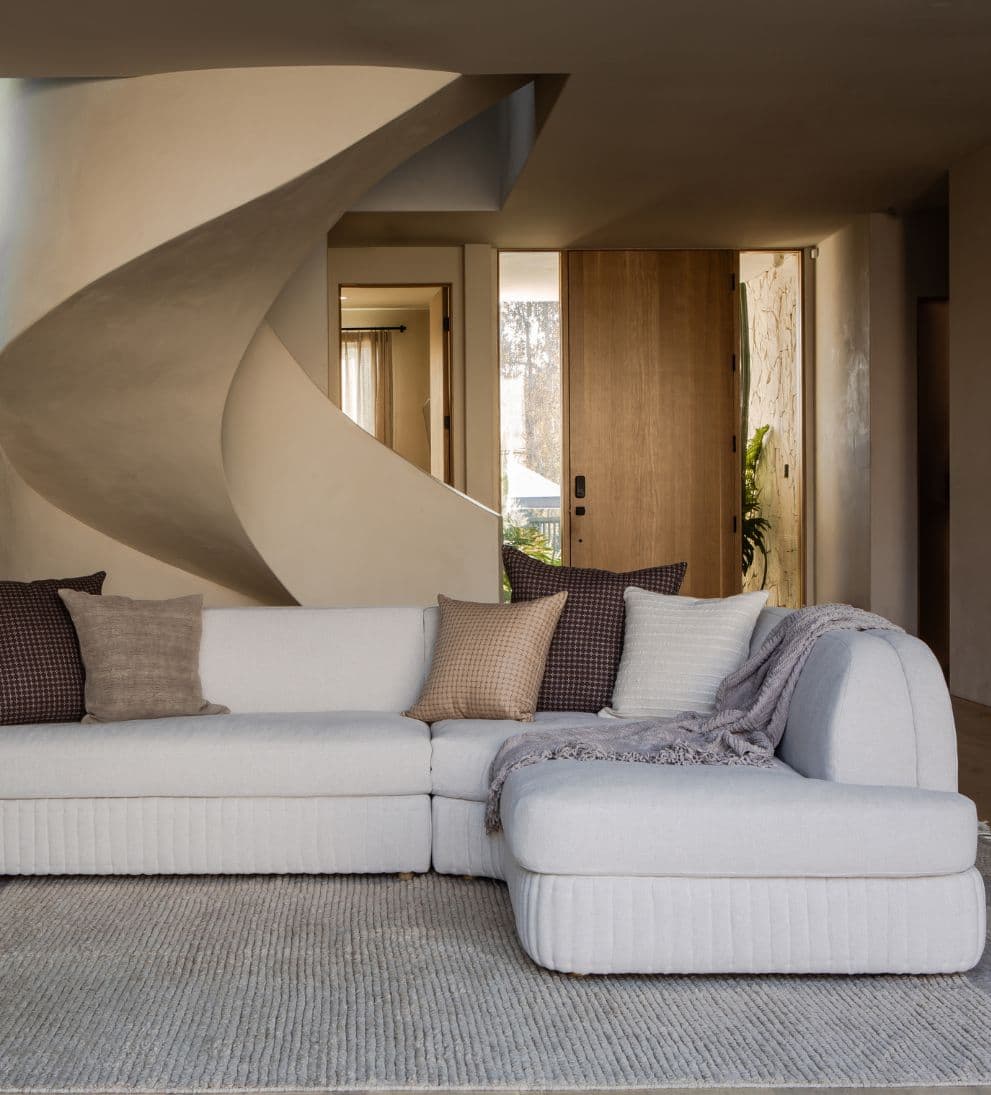 Holly Sculptural Sectional - Dimensions: 120 L x 42 D x 30¡± H | Chaise Length: 84 | Seat Height: 18 | Seat Depth: 29.5 | Arm Height: 30 | Arm Width