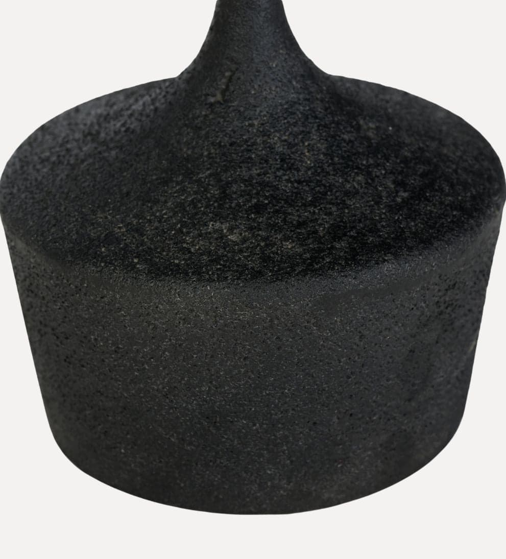 Abigail Cocktail Table - Our petite Amy Cocktail Table features a sculpted, cast steel base finished with a sandblasted texture. - A dark oil finish