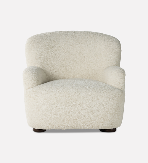 Chaise Burke Naturelle - Ajoutez une touche de style tendance à votre intérieur avec notre chaise Burke. - Fabriquée en peau de mouton et dotée d'un haut dossier ailé, cette chaise aux lignes courbes