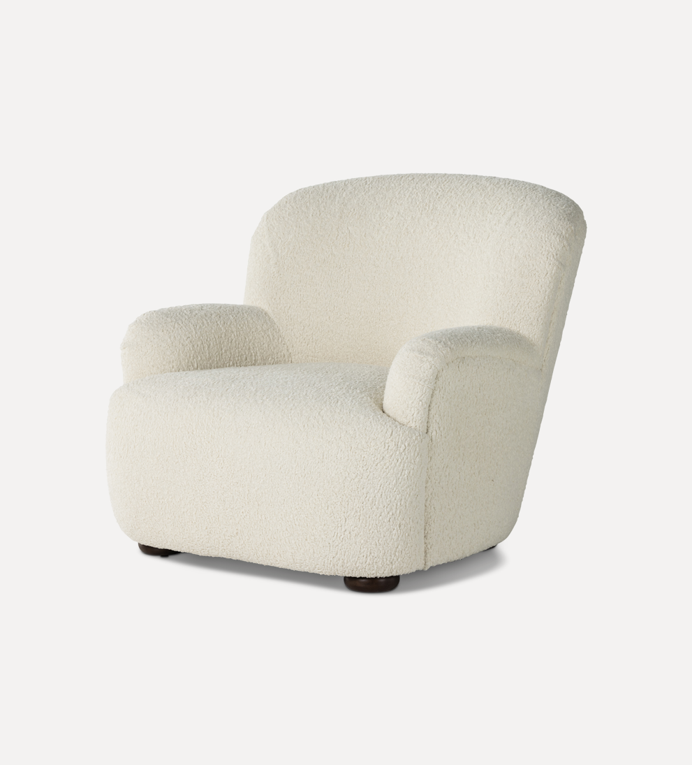 Burke Chair Natural - Add some trendy style to your home with our Burke Chair. - Crafted from sheepskin and designed with a high wing back, this curvy
