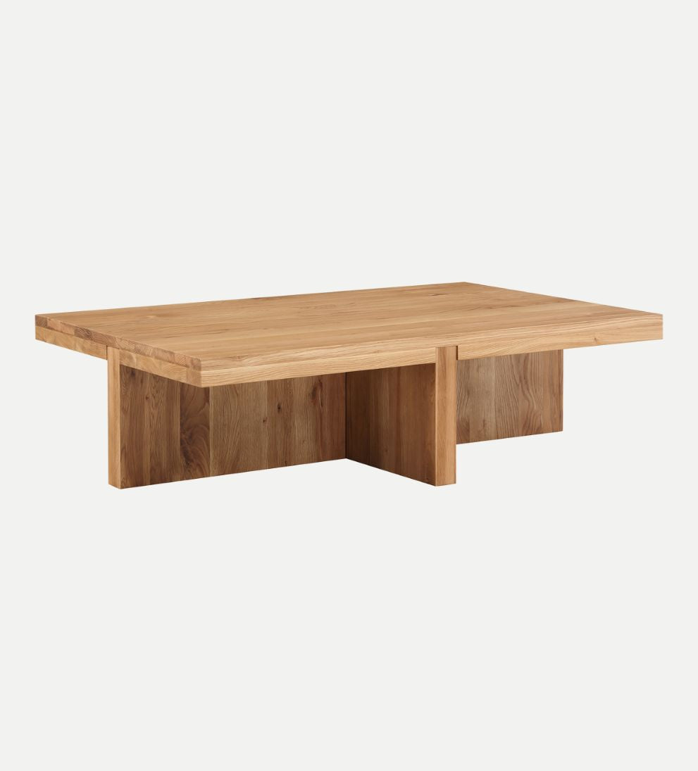 Fae Coffee Table - The Fae Coffee Table showcases natural beauty of solid white oak. - Each component is thoughtfully joined and shaped to create a