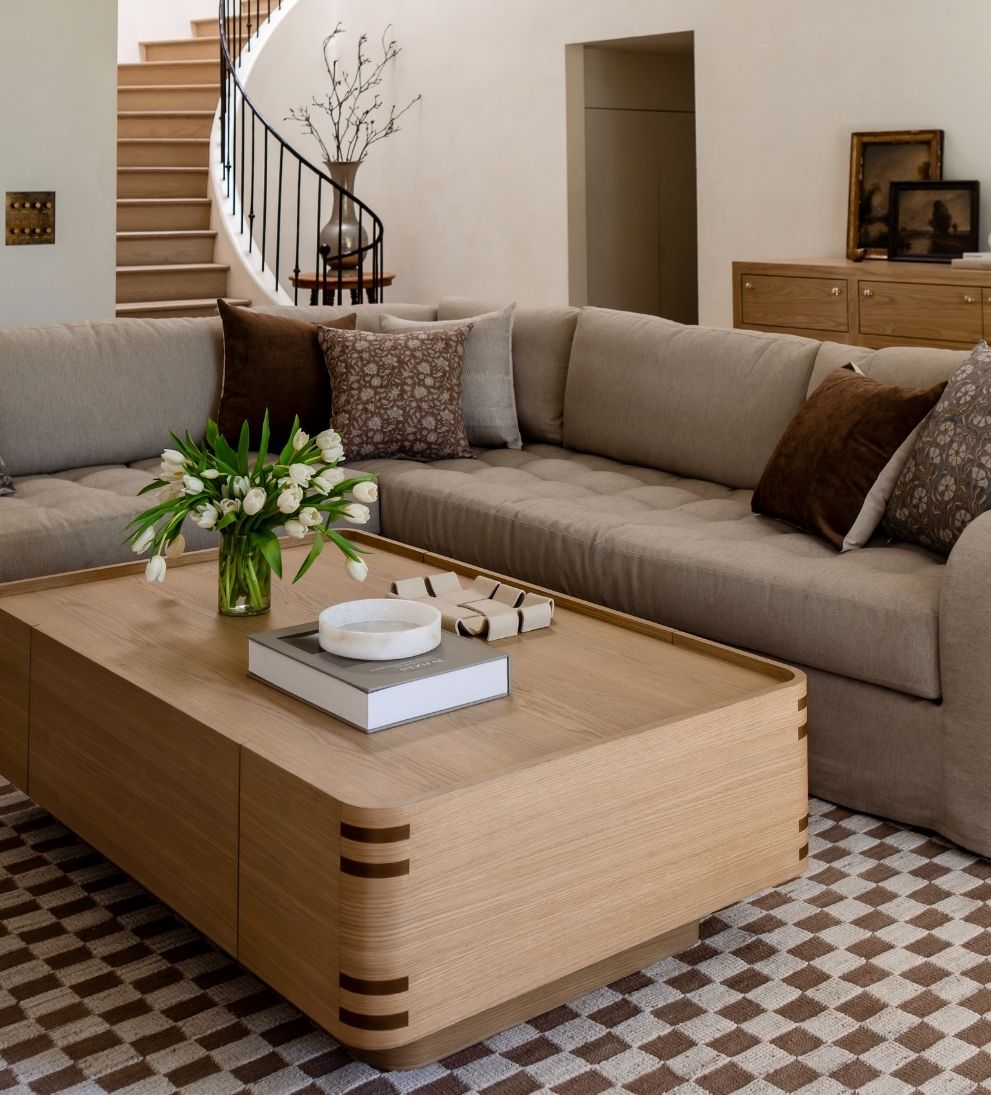 Astrid Coffee Table - Dimensions: 56 L x 36 W x 17 H |?Weight: 164 lbsThe Astrid Coffee Table is a study in quiet confidence¡ªstructured yet inviting