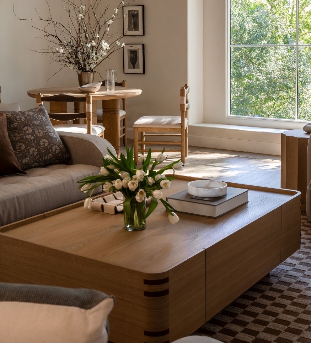 Astrid Coffee Table - Dimensions: 56 L x 36 W x 17 H |?Weight: 164 lbsThe Astrid Coffee Table is a study in quiet confidence¡ªstructured yet inviting