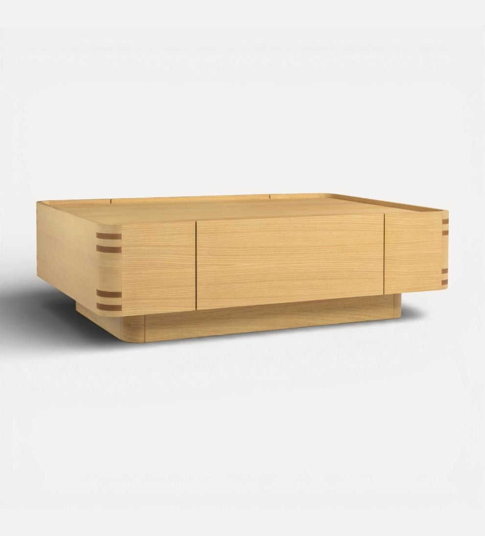 Astrid Coffee Table - Dimensions: 56 L x 36 W x 17 H |?Weight: 164 lbsThe Astrid Coffee Table is a study in quiet confidence¡ªstructured yet inviting