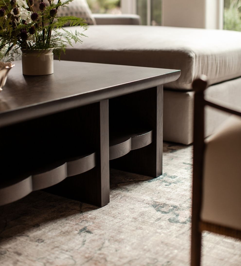 August Coffee Table - Dimensions: 54 L x 32 W x 17 H | Shelf Height: 7.08 | Weight: 137 lbsThe August Coffee Table brings depth and presence to a room