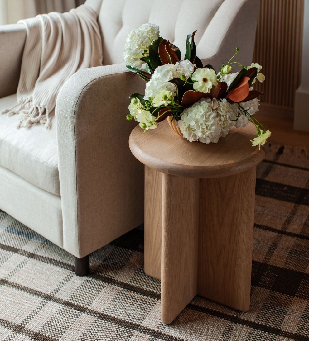 Austin Side Table - Dimensions: 17 L x 17 W x 22 HThe Austin Side Table brings the sculptural simplicity of the Austin Nesting Coffee Table into a