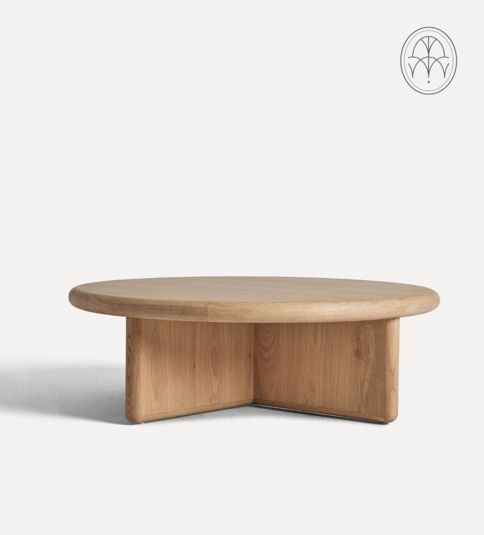 Austin White Oak Nested Coffee Table - Dimensions: Large Table: 38 Diameter x 12 H |?Small Table: 30 Diameter x 15 HWeight: Large Table: 90 lbs |