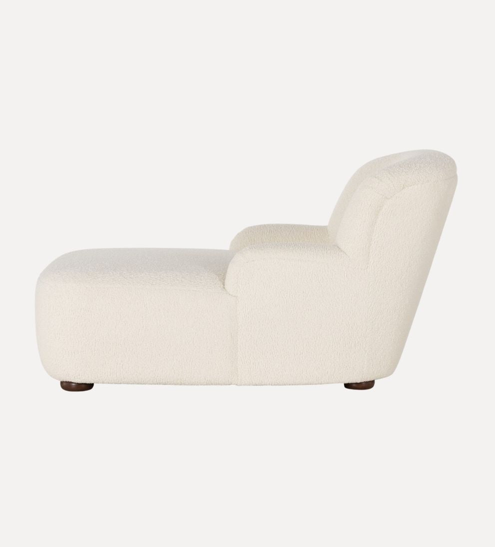 Avon Chaise Lounge in Sheepskin Natural - Overall Dimensions: 66 W x 30 D x 28 H | Seat Height: 17 | Seat Depth: 48The Avon Chaise Lounge in Sheepski…