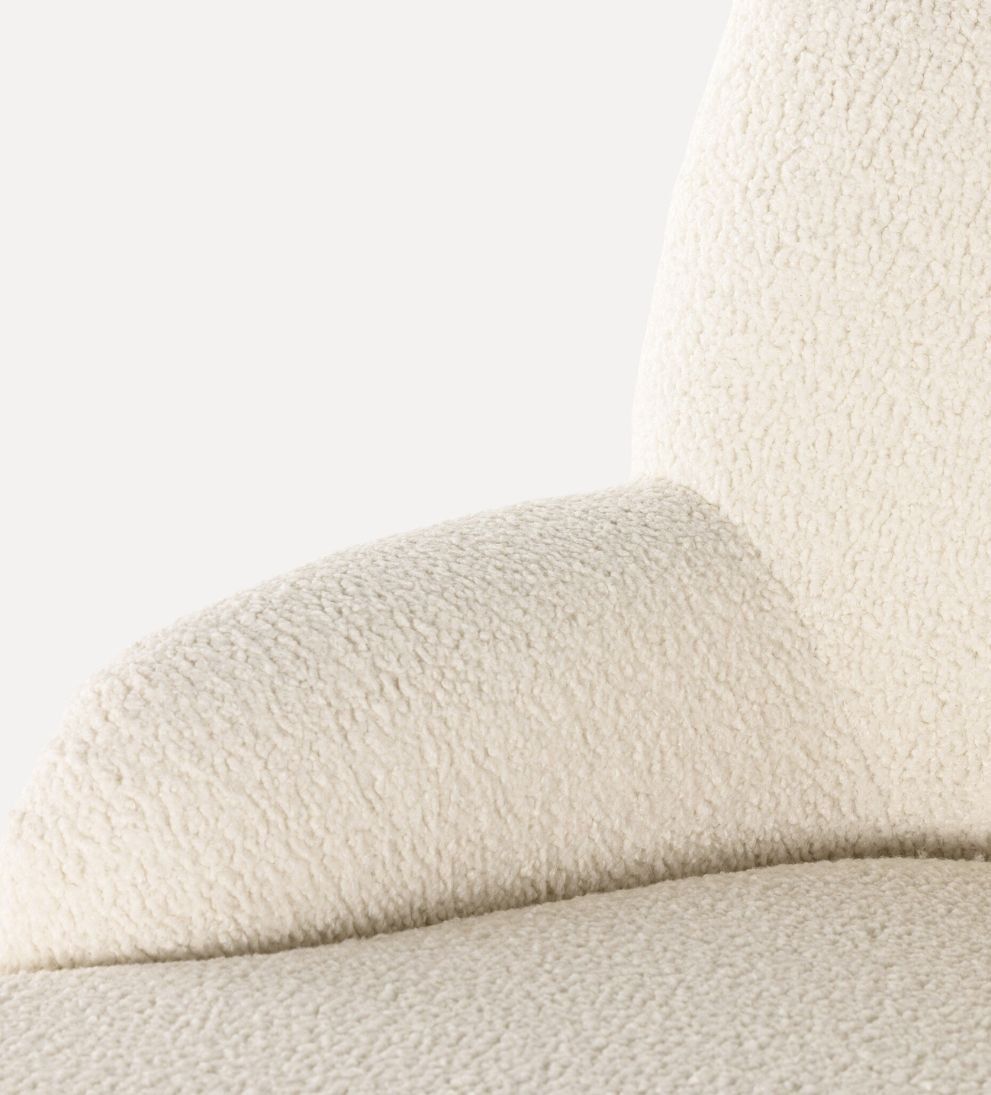 Avon Chaise Lounge in Sheepskin Natural - Overall Dimensions: 66 W x 30 D x 28 H | Seat Height: 17 | Seat Depth: 48The Avon Chaise Lounge in Sheepski…