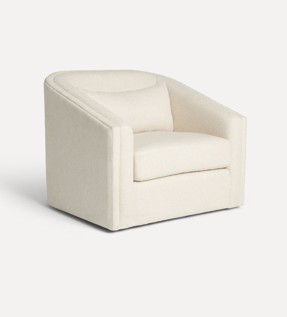 Brielle Custom Swivel Lounge Chair - Dimensions: 36 L ¡Á 39 W ¡Á 33 H | Seat Width: 27 | Seat Depth: 20.5 (with pillow)Seat Height: 18.25 | Back
