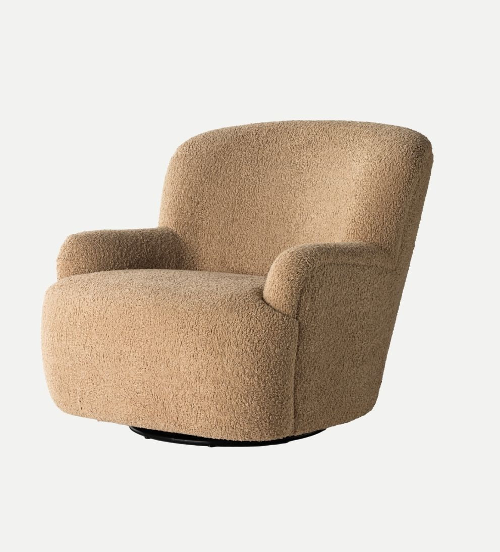 Burke Swivel Chair - Cozy doesn¡¯t even begin to describe this oversized swivel chair! - It features a high wing back and rolled arms in a - Cozy