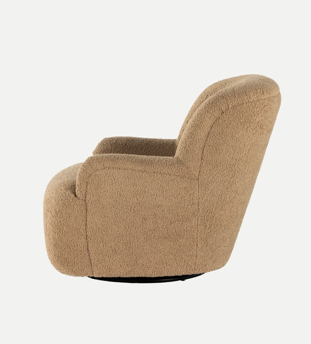 Burke Swivel Chair - Cozy doesn¡¯t even begin to describe this oversized swivel chair! - It features a high wing back and rolled arms in a - Cozy