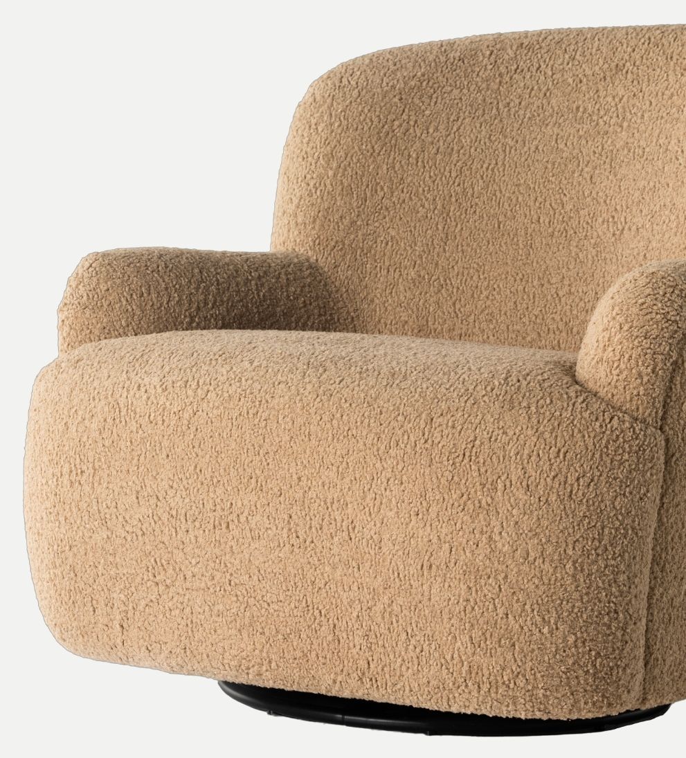Burke Swivel Chair - Cozy doesn¡¯t even begin to describe this oversized swivel chair! - It features a high wing back and rolled arms in a - Cozy