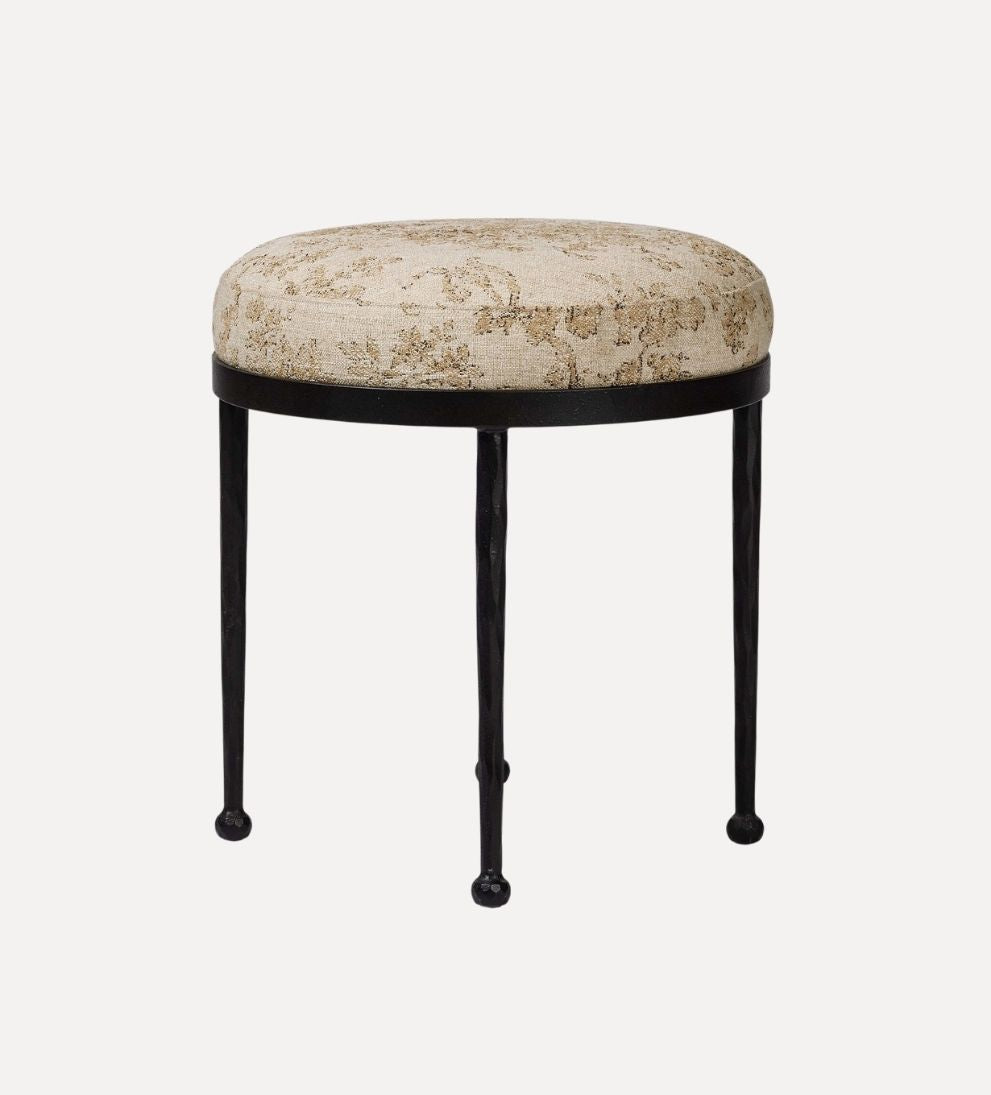 Corina Accent Stool – Sculptural Round Stool with Soft Silhouette, Versatile Extra Seating or Side Table, Compact Accent Piece for Any Room, 18"W x 18"D x 20"H