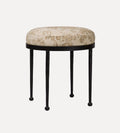 Corina Accent Stool – Sculptural Round Stool with Soft Silhouette, Versatile Extra Seating or Side Table, Compact Accent Piece for Any Room, 18"W x 18"D x 20"H