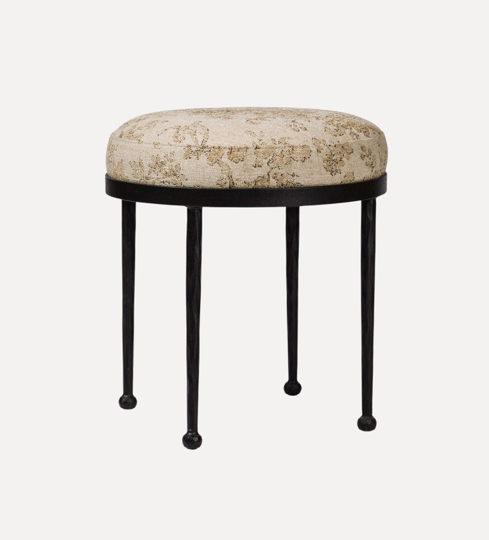 Corina Accent Stool – Sculptural Round Stool with Soft Silhouette, Versatile Extra Seating or Side Table, Compact Accent Piece for Any Room, 18"W x 18"D x 20"H