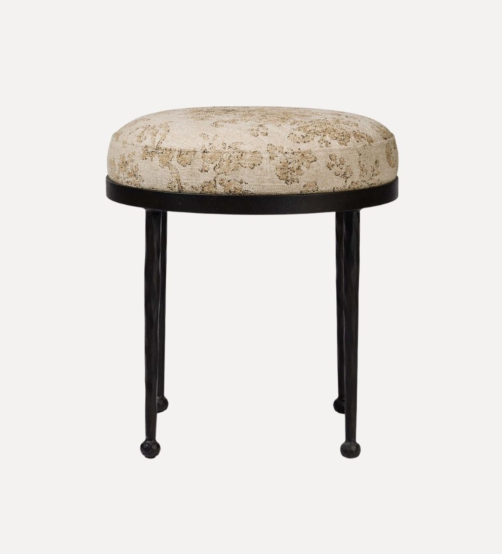 Corina Accent Stool – Sculptural Round Stool with Soft Silhouette, Versatile Extra Seating or Side Table, Compact Accent Piece for Any Room, 18"W x 18"D x 20"H