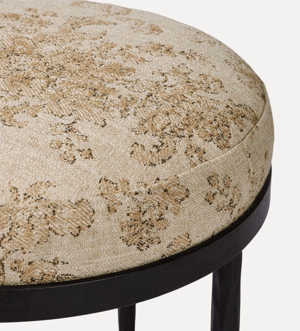 Corina Accent Stool – Sculptural Round Stool with Soft Silhouette, Versatile Extra Seating or Side Table, Compact Accent Piece for Any Room, 18"W x 18"D x 20"H