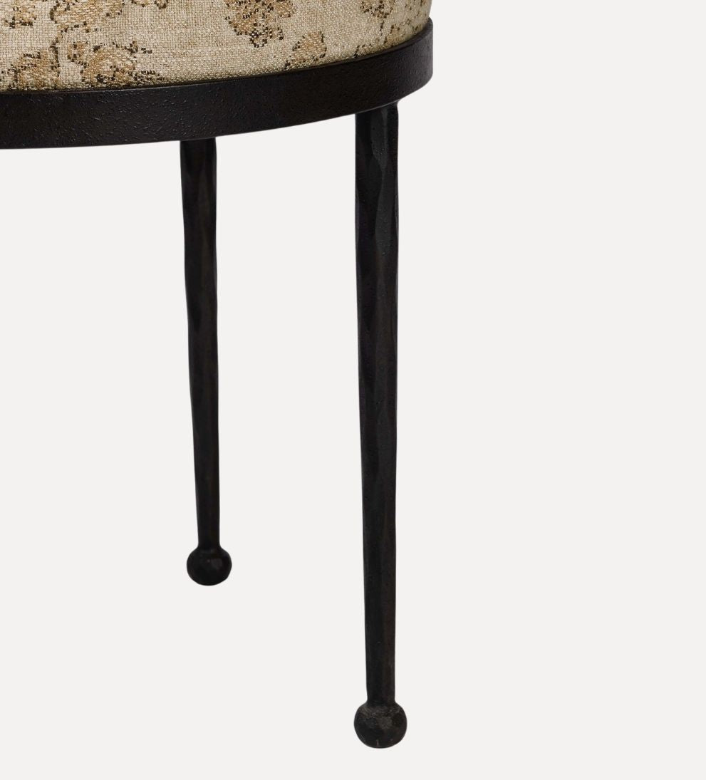 Corina Accent Stool – Sculptural Round Stool with Soft Silhouette, Versatile Extra Seating or Side Table, Compact Accent Piece for Any Room, 18"W x 18"D x 20"H