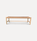 Lex Bench – Artisanal Woven Natural Fiber Bench, Versatile Seating for Dining Table or Accent Piece in Living Room, Entryway, Handcrafted Style, Dimensions Not Specified