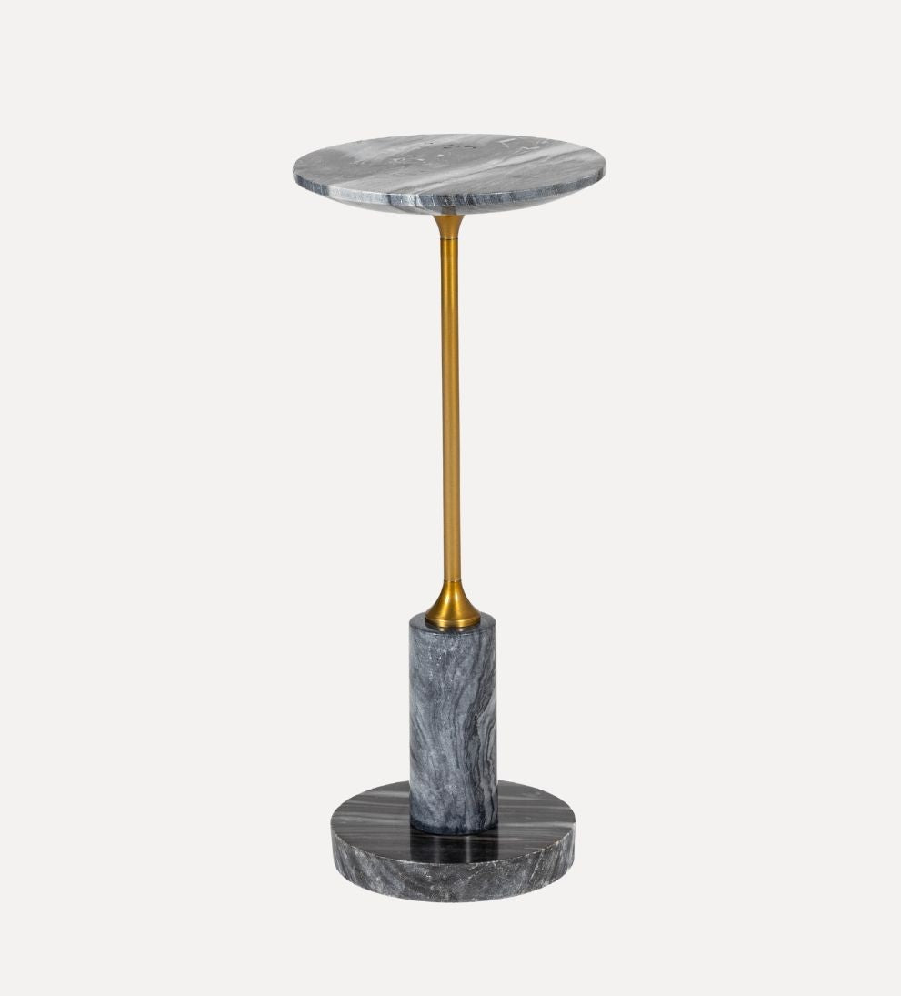 Madeline Drink Table - Black Marble - Dimensions: 9 L x 9 W x 20 HThe Madeline Drink Table in Black Marble is the moodier counterpart¡ªsleek