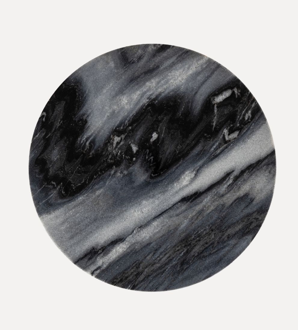 Madeline Drink Table - Black Marble - Dimensions: 9 L x 9 W x 20 HThe Madeline Drink Table in Black Marble is the moodier counterpart¡ªsleek