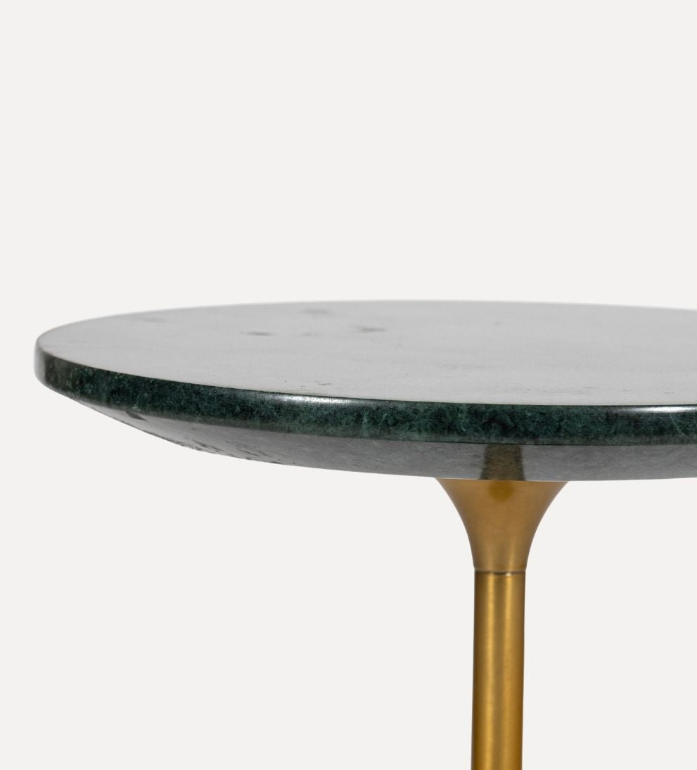Madeline Drink Table - Green Marble - Dimensions: 9 L x 9 W x 20 HThe Madeline Drink Table in Green Marble brings a richer, more dramatic take to a