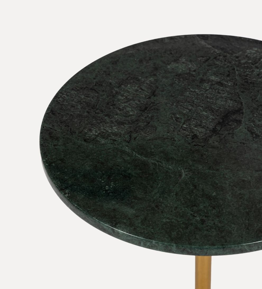 Madeline Drink Table - Green Marble - Dimensions: 9 L x 9 W x 20 HThe Madeline Drink Table in Green Marble brings a richer, more dramatic take to a