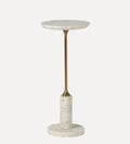 Madeline Drink table - White Marble - Dimensions: 9 L x 9 W x 20 HThe Madeline Drink Table is simplicity, refined. - With its clean lines, softly