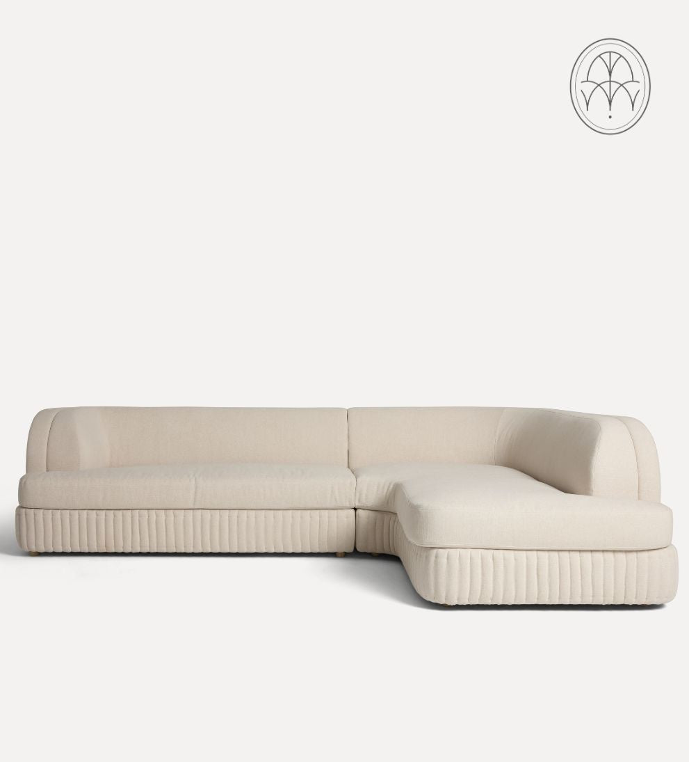 Holly Sculptural Sectional - Dimensions: 120 L x 42 D x 30¡± H | Chaise Length: 84 | Seat Height: 18 | Seat Depth: 29.5 | Arm Height: 30 | Arm Width