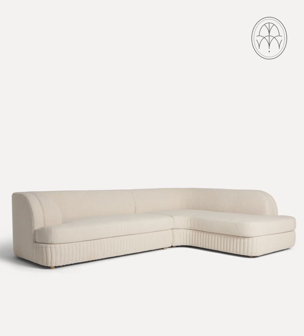 Holly Sculptural Sectional - Dimensions: 120 L x 42 D x 30¡± H | Chaise Length: 84 | Seat Height: 18 | Seat Depth: 29.5 | Arm Height: 30 | Arm Width