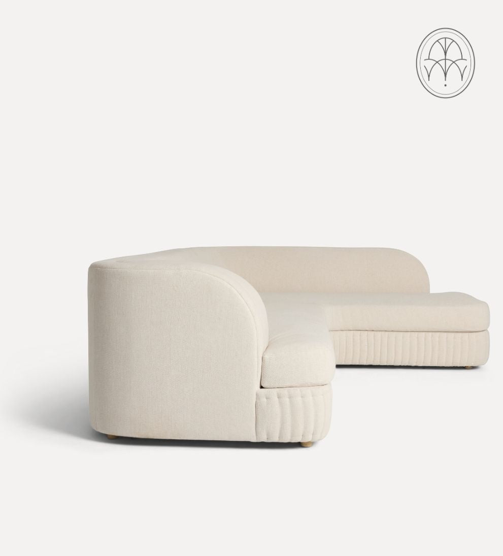 Holly Sculptural Sectional - Dimensions: 120 L x 42 D x 30¡± H | Chaise Length: 84 | Seat Height: 18 | Seat Depth: 29.5 | Arm Height: 30 | Arm Width