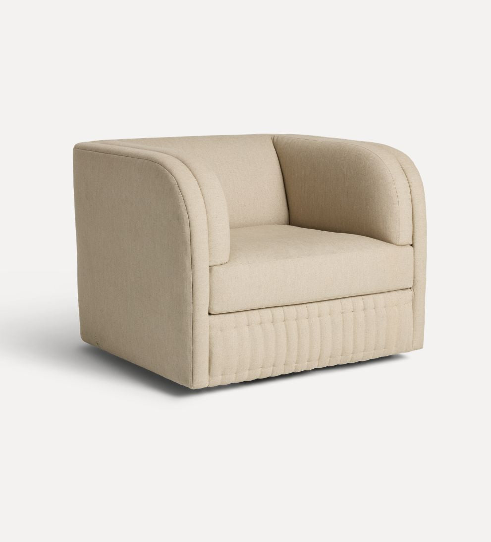 Holly Custom Swivel Chair - Dimensions: 36 L x 38 W x 30 H | Seat Height: 17.5 | Seat Depth: 24 | Weight: 123 lbs | Shown in Fabric:?Performance
