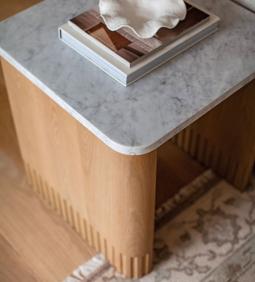 Ingrid Side Table - Dimensions: 22 L x 22 W x 24 HThe Ingrid Side Table translates the clean geometry and craftsmanship of Lindye¡¯s kitchen island -…