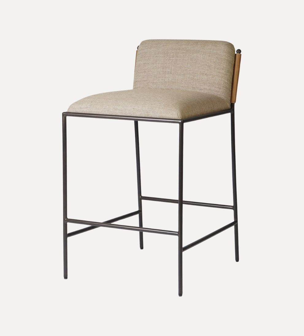 Iris Stool - Overall Dimensions: 19.5 W x 21.75 D x 34.25 H | Seat Back Height: 7 | Seat Depth: 16.8 | Seat Height: 27? - The Iris Stool is small in