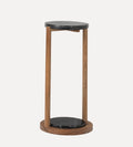 Julia Drink Table - Acacia / Marble - Dimensions: 10 L x 10 W x 20 HThe Julia Drink Table is a study in balance¡ªwarm wood, cool stone, and a