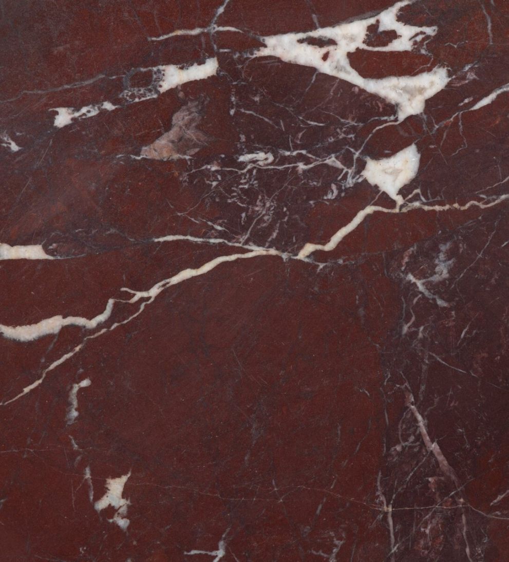 Josie End Table in Cordovan Marble - Overall Dimensions: 18 W x 18 D x 22 H The Josie End Table in Cordovan Marble is a quiet statement piece¡ªrich