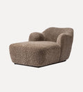 Julia Chaise in Taupe Shearling - Overall Dimensions: 35 W x 59 D x 29.5 H | Seat Height: 17.50 | Seat Depth: 46 |?Arm Height from Floor: 25 The Julia