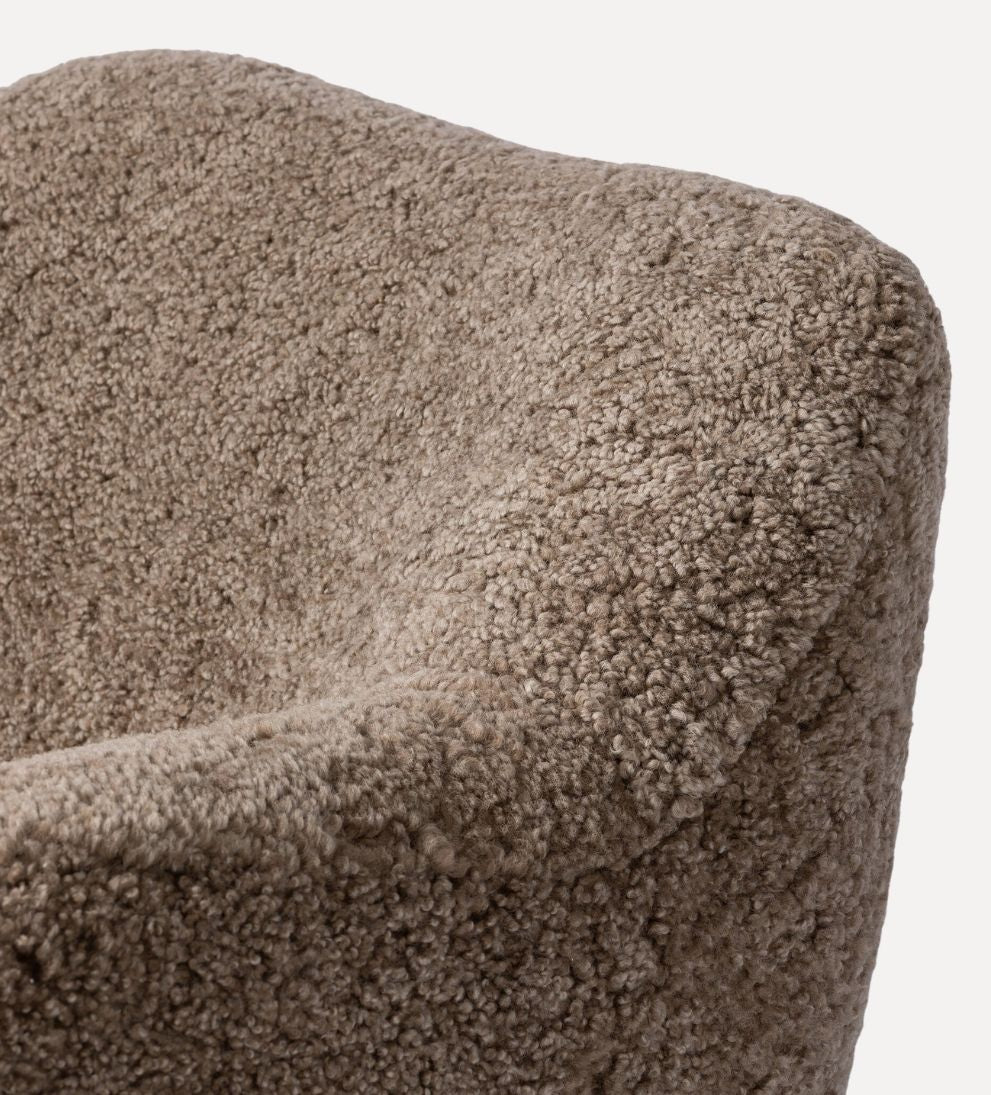 Julia Chaise in Taupe Shearling - Overall Dimensions: 35 W x 59 D x 29.5 H | Seat Height: 17.50 | Seat Depth: 46 |?Arm Height from Floor: 25 The Julia