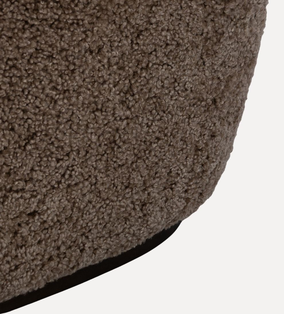 Julia Chaise in Taupe Shearling - Overall Dimensions: 35 W x 59 D x 29.5 H | Seat Height: 17.50 | Seat Depth: 46 |?Arm Height from Floor: 25 The Julia