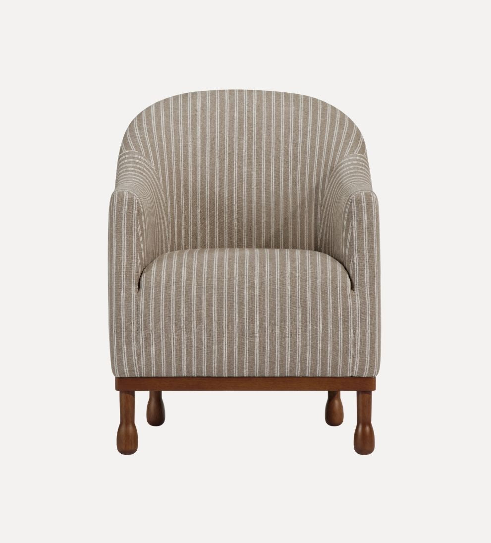 Kiernan Chair, Stripes - Dimensions: 27.32 W ¡Á 29.50 D ¡Á 36.50 H | Weight: 50 lbsThe Kiernan Chair is a captain's chair worth captaining.