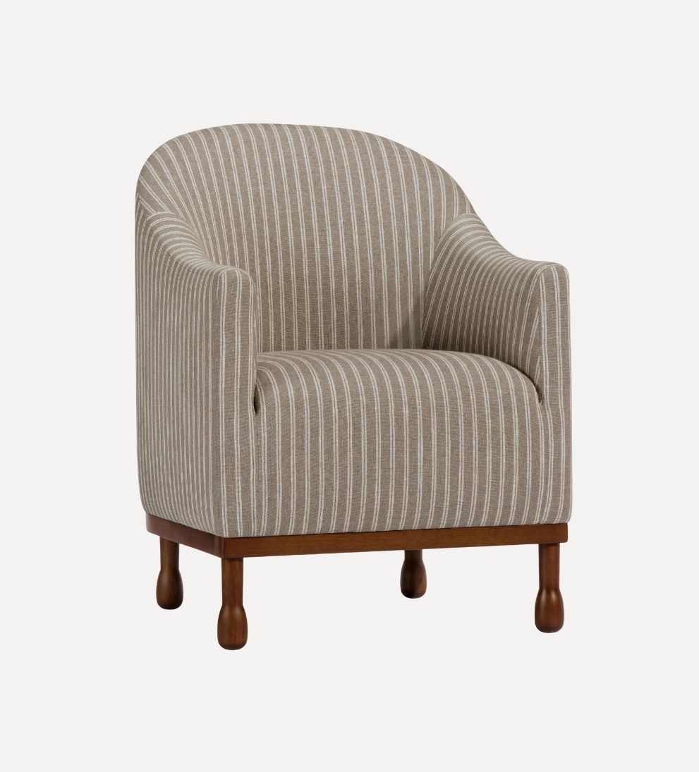 Kiernan Chair, Stripes - Dimensions: 27.32 W ¡Á 29.50 D ¡Á 36.50 H | Weight: 50 lbsThe Kiernan Chair is a captain's chair worth captaining.