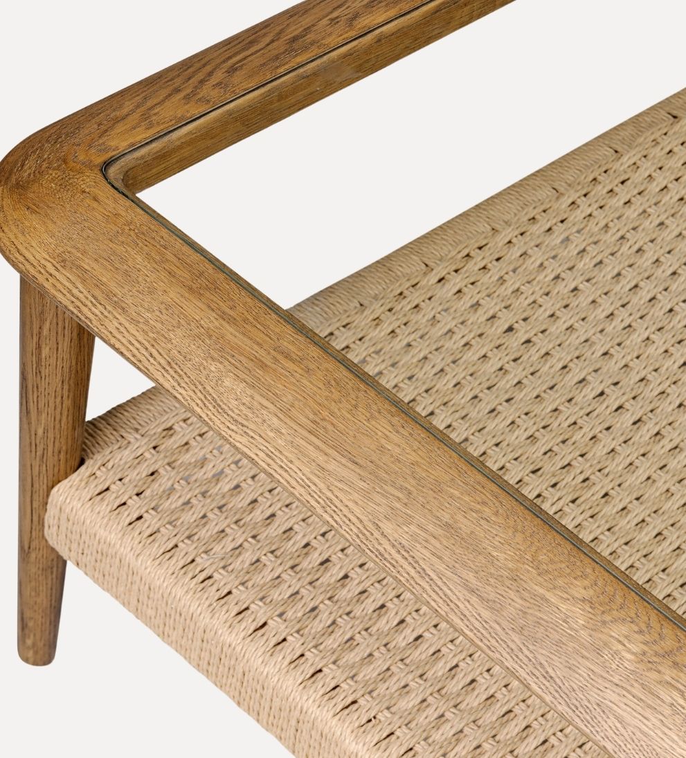 Lumi Coffee Table - Overall Dimensions: 50 W x 50 D x 16 H | Shelf Clearance from Floor: 5 H The Lumi Coffee Table is where sculptural form meets
