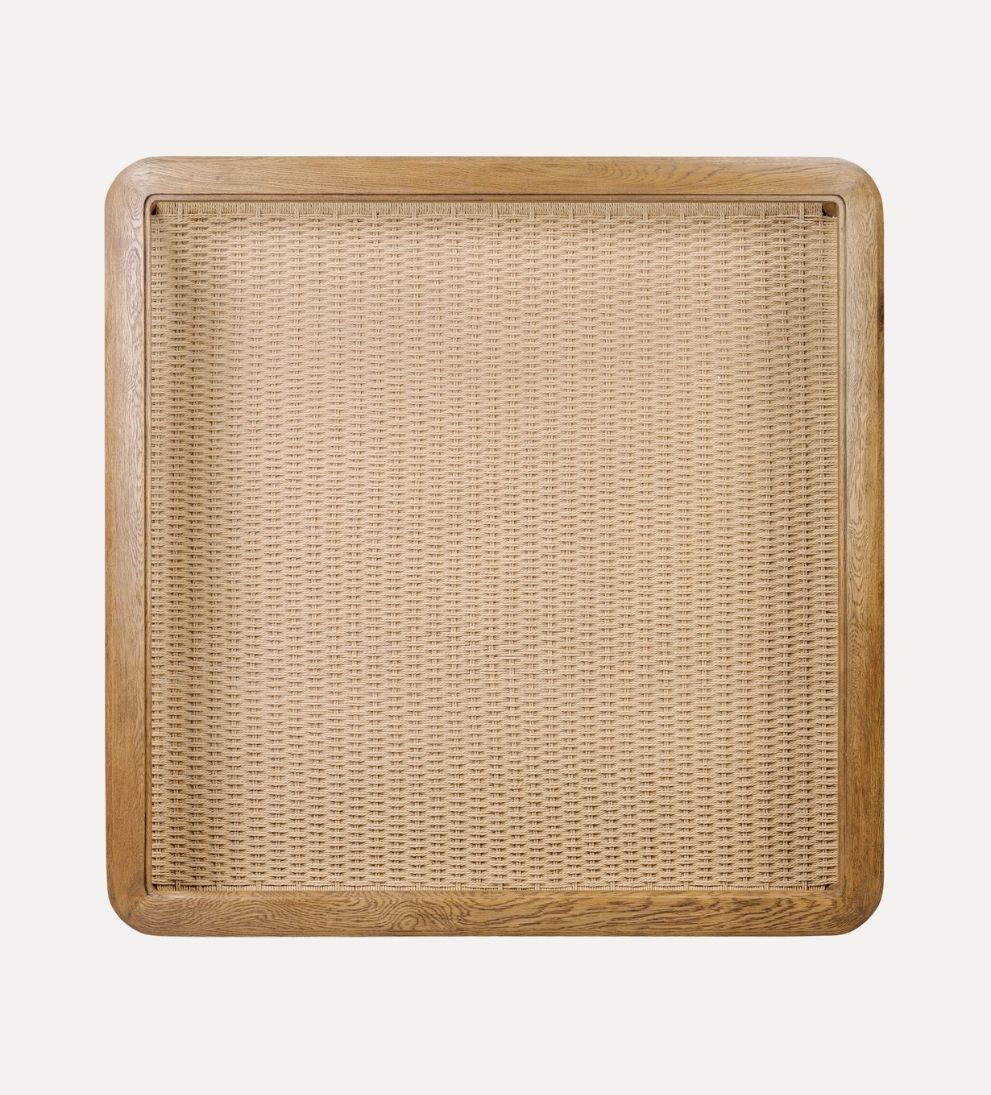 Lumi Coffee Table - Overall Dimensions: 50 W x 50 D x 16 H | Shelf Clearance from Floor: 5 H The Lumi Coffee Table is where sculptural form meets