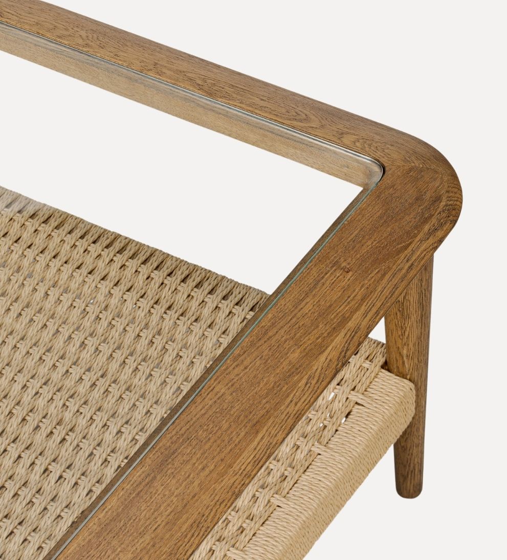 Lumi Coffee Table - Overall Dimensions: 50 W x 50 D x 16 H | Shelf Clearance from Floor: 5 H The Lumi Coffee Table is where sculptural form meets