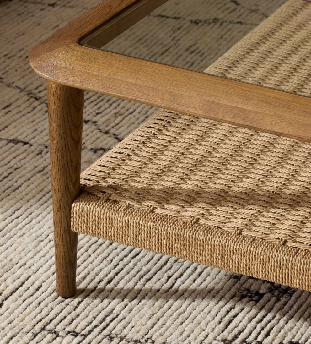 Lumi Coffee Table - Overall Dimensions: 50 W x 50 D x 16 H | Shelf Clearance from Floor: 5 H The Lumi Coffee Table is where sculptural form meets