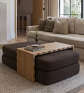 Mason White Oak Scalloped Custom Coffee Table - Dimensions: 60 L x 36 W x 16 H?|?Weight: 114.4 lbs?Kick your feet up and relax in style with the Mason