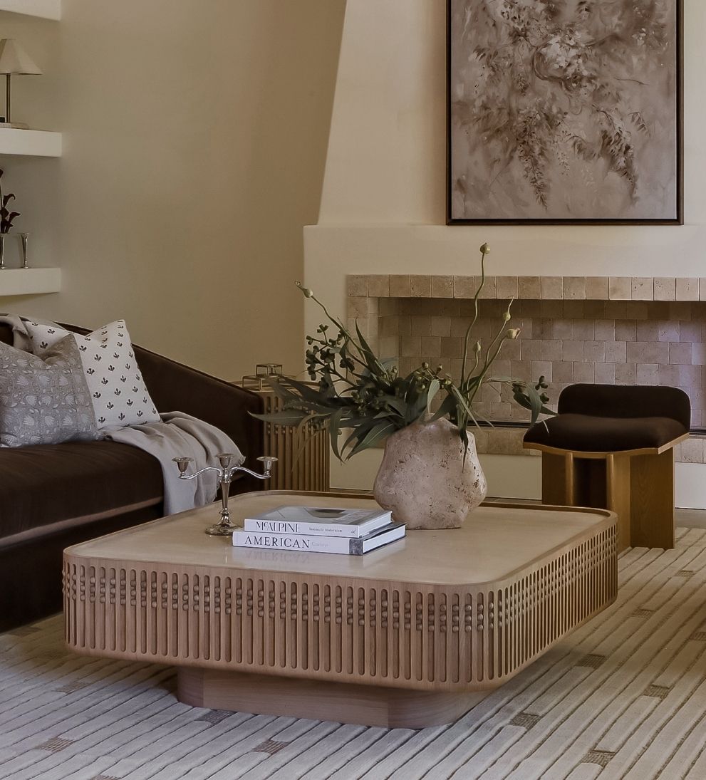 Menton Coffee Table - Dimensions: 46 L ¡Á 46 W ¡Á 16 H |?Weight: 342 lbs (yes, she¡¯s solid¡ªlike really solid)Say hello to the anchor of your living