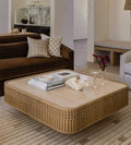 Menton Coffee Table - Dimensions: 46 L ¡Á 46 W ¡Á 16 H |?Weight: 342 lbs (yes, she¡¯s solid¡ªlike really solid)Say hello to the anchor of your living